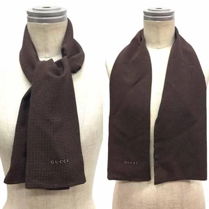 Gucci Authentique Foulard Cravate en Soie Dot Marque Ascot Luxe Haute Qualité Taille 102cm
