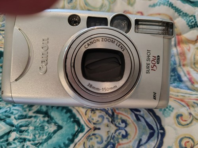 #ad Canon Sure Shot 150u 35mm Point amp; Shoot Auto Focus Date Flash Silver $68.00