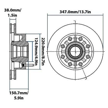 Rotor de freno Carquest Wearever YH246558 - Ford F-250/350 Super Duty 08- Foto 4 de 4