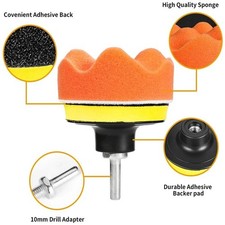 Buffer Polisher Kit Drill-Attachment New 4IN Buffing Pad Polishing Mop Car Wheel