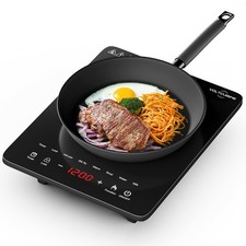 1200W Portable Induction Cooktop, Single Burner Electric Stove, Magnetic Cook...