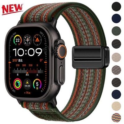 For Apple Watch 11 10 9 8 7 SE Nylon Sport Loop Band Strap 44/41/45/49mm Ultra 3