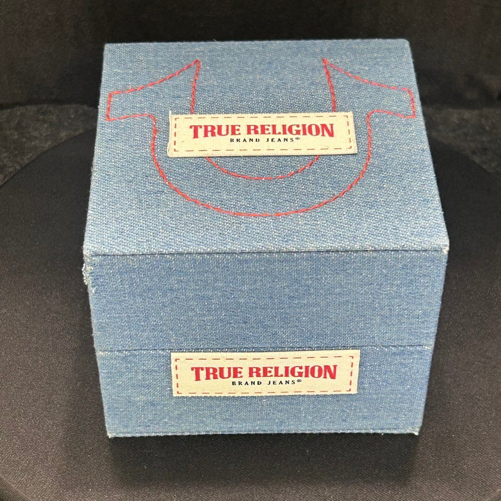 New True Religion Gold Tone Watch and Bracelet Combo Gift Set in Denim Box thumbnail 5