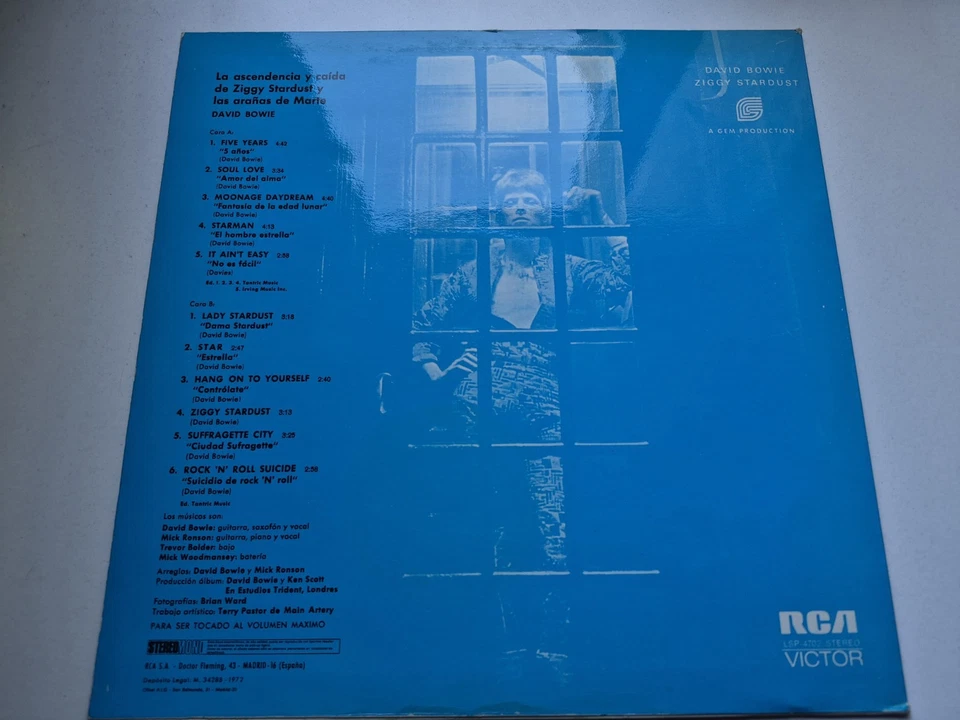David Bowie Ziggy Stardust · Lp, foto 3 de 5