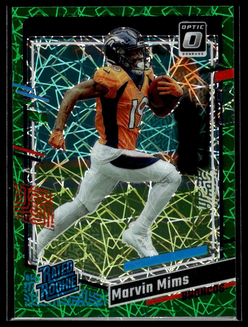 2023 Donruss Optic #231 Marvin Mims Green Velocity Rookie