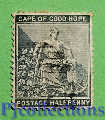 U2637- CAPE OF GOOD HOPE 1884 SYMBOLS OF COLONY 1/2d GEBRAUCHT