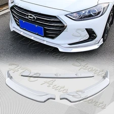 For 2017-2018 Hyundai Elantra Painted White Front Bumper Body Spoiler Lip 3PCS