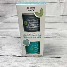 Trader Joe's Hair Rescue Set Shampoo and Deep Moisture Conditioner Hair Mask Kit