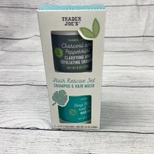 Trader Joe's Hair Rescue Set Shampoo and Deep Moisture Conditioner Hair Mask Kit