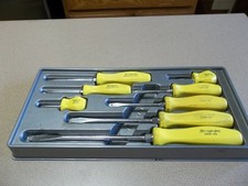 Snap-on  8 Pc Old School YELLOW Hard Grip Combo Screwdriver Set  FREE SHIP!