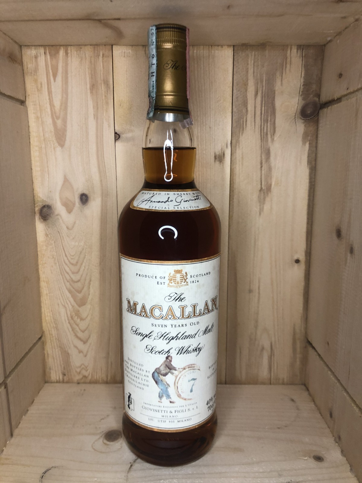Macallan 7 Years Old GIOVINETTI Highland Whisky Single Malt Scotch 70 cl 40% vol