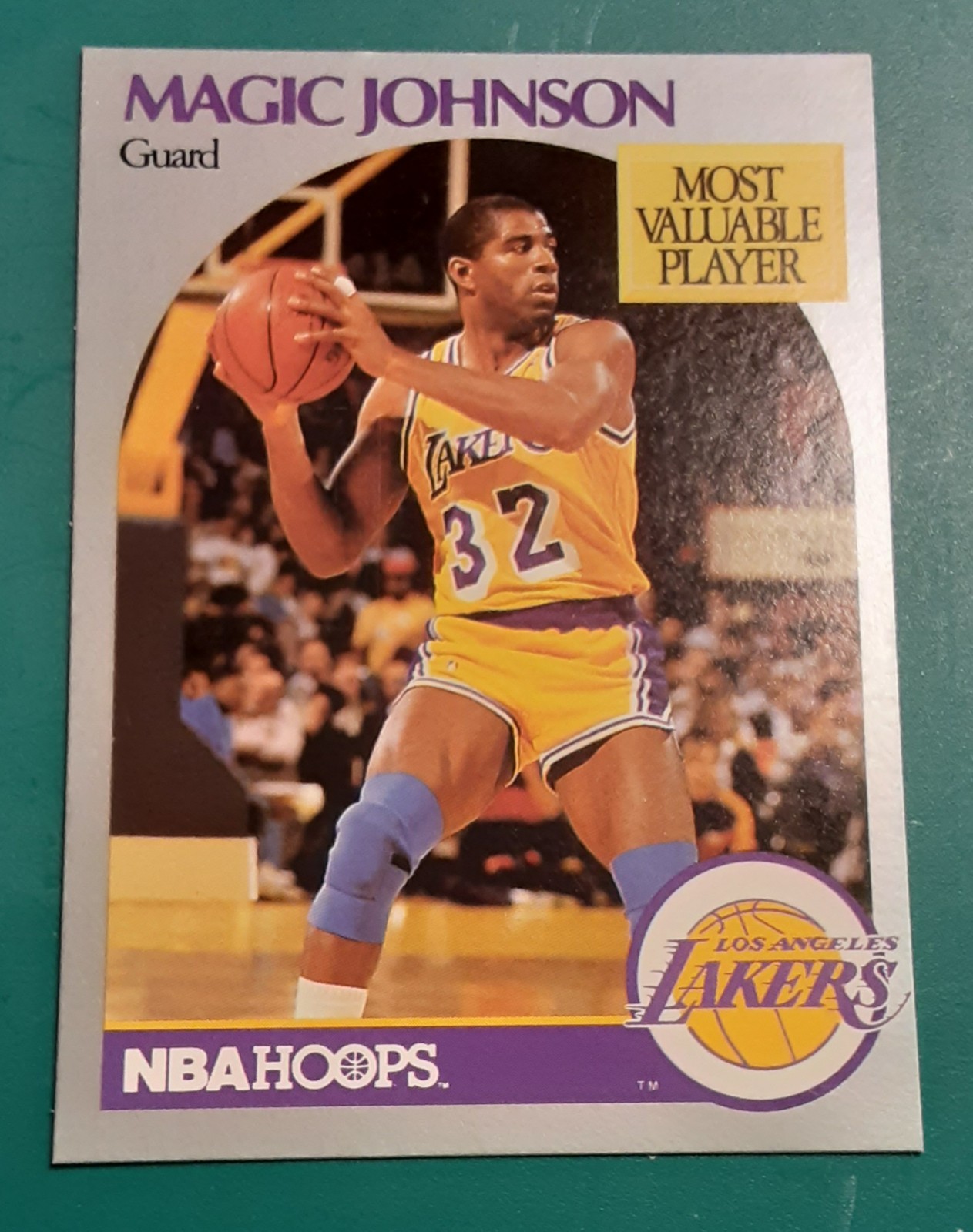 🏀 1990 MAGIC JOHNSON NBA HOOPS #157 (Most Valuable Player) LAKERS HOF NRMT 🏀