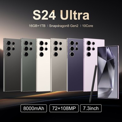 Global Version S24 Ultra Unlocked Cell Phone 16GB+1TB Smartphone Android 13 7.3 