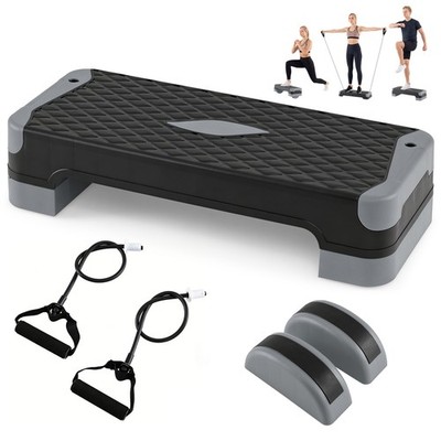 3-in-1 Aerobic Step Platform Set,Adjustable Workout Stepper Surface for Home,Gym