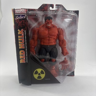 Diamond Select Marvel Comics RED HULK Collector Edition Action Figure Box Dmg