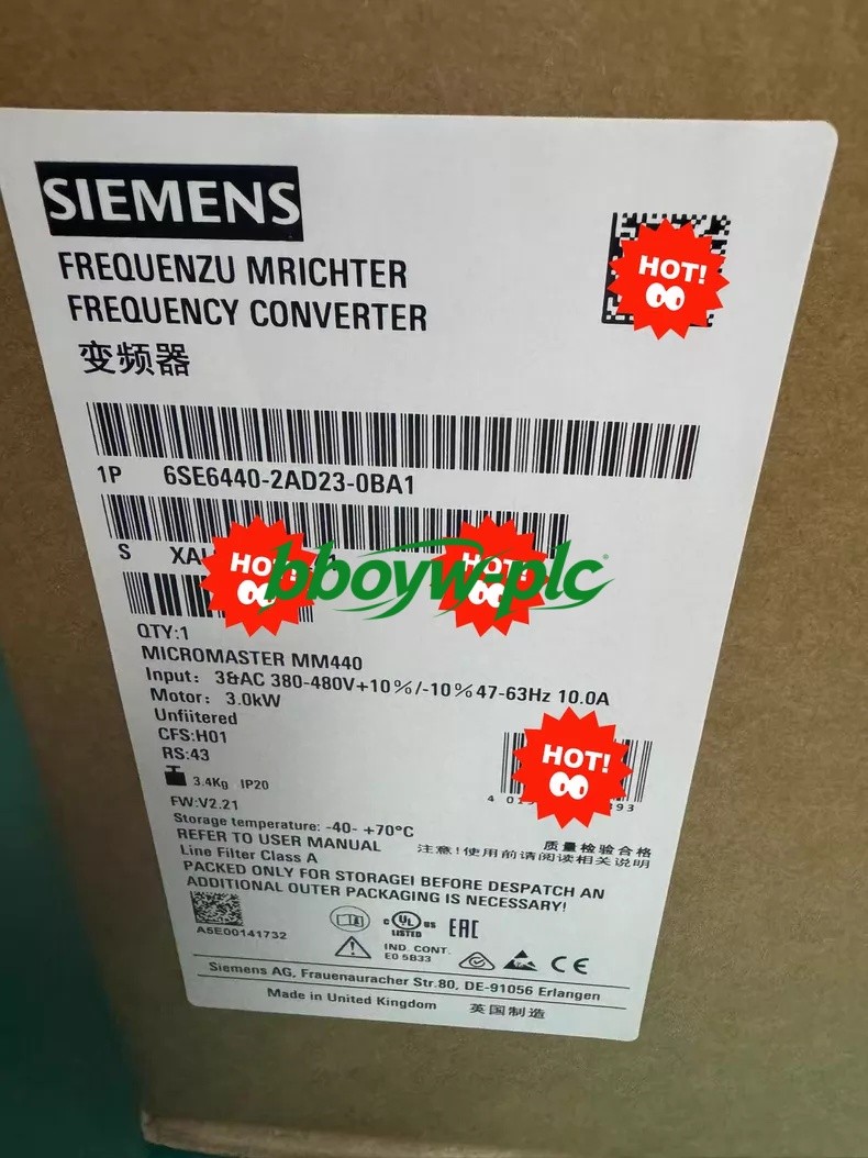 1PCS New Siemens 6SE6440-2AD23-0BA1 PLC 6SE6 440-2AD23-0BA1 Fast Ship free tax