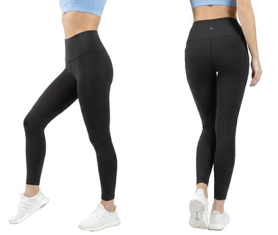 90 Degree by Reflex Interlink Hi Rise 7/8 Ankle Legging POCKETS small Black NEW