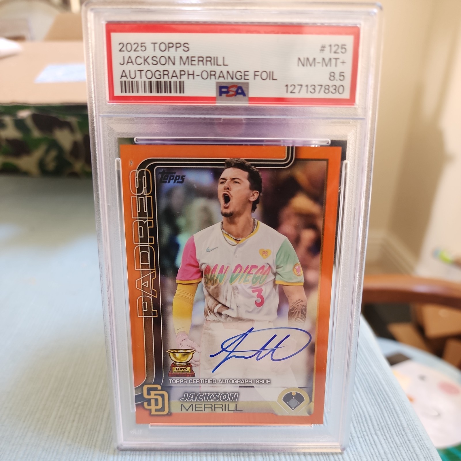 2025 Topps Series 1  Jackson Merrill Flagship Real One Auto Orange /25