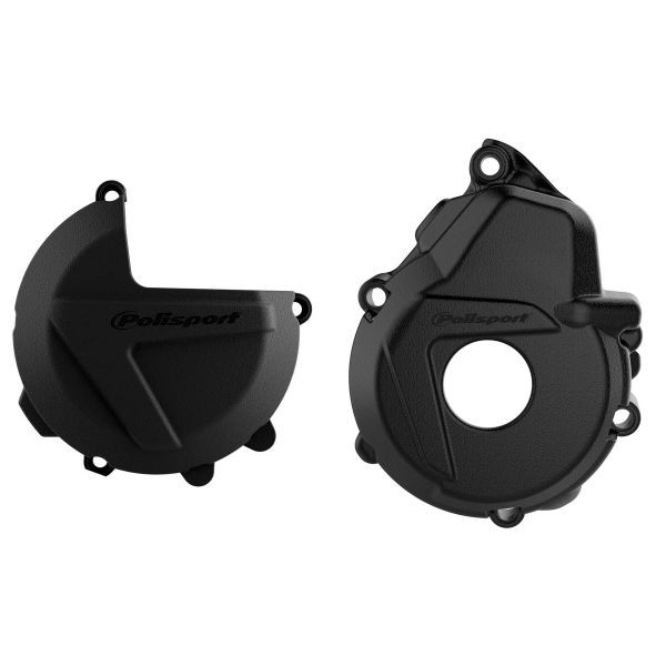 KTM POLISPORT ENGINE COVERS CLUTCH & IGNITION BLACK EXCF250 EXCF350 2017-2023 - Image 9