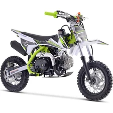 MotoTec Kids Gas Mini Dirt Bike 110cc 4-Stroke Motorcycle Scooter - Green