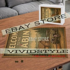 Cabin Welcome Rustic lake 500pc jigsaw puzzle 15X20.5 in
