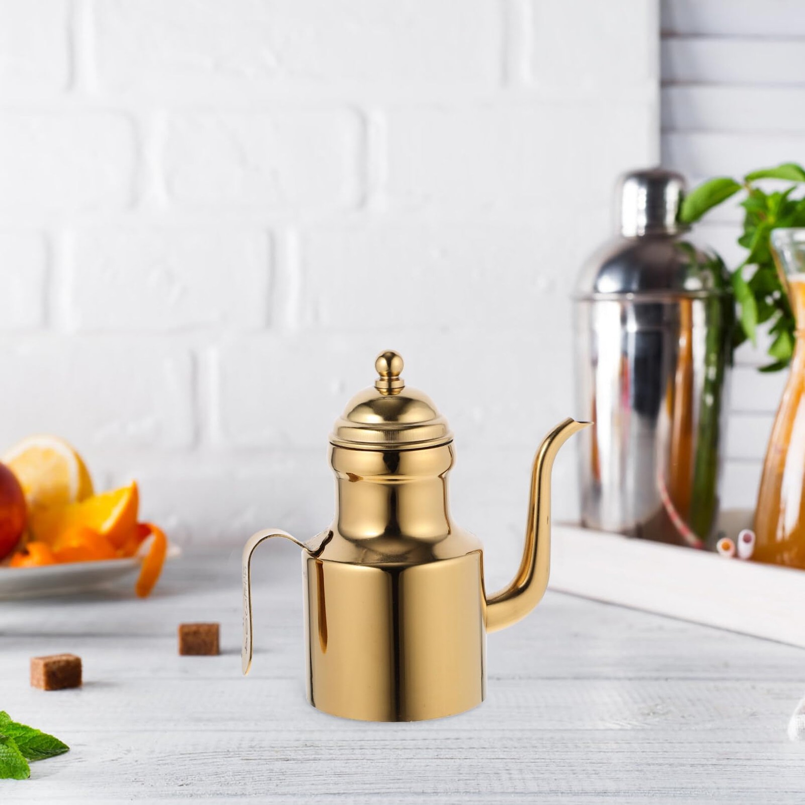 Golden Olive Oil Dispenser Bottle Stainless Steel Cooking Oil Dispenser for O...