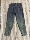 VS Pink Cool And Comfy Leggings Size Medium Gray/ Green Ombré Stretch Capri NWOT — photo 2