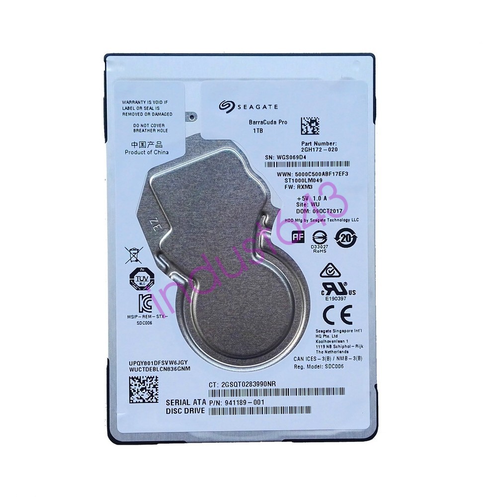 Seagate Barracuda Pro 1 TB,Internal,7200 RPM,2.5 inch (ST1000LM049