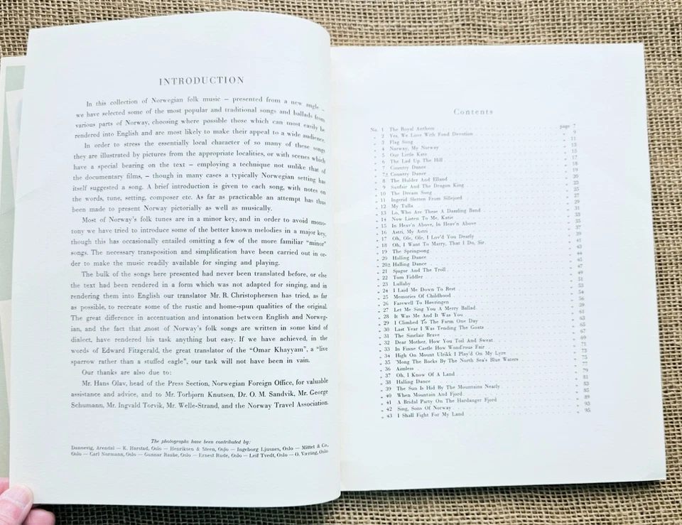 Vintage 1950 Norway Sings By Norge Synger Music Book Norwegian Folk Music - Image 4 of 4