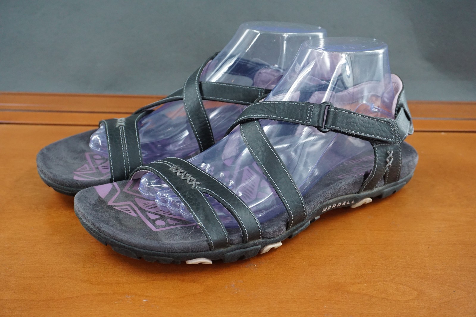 Sandali Merrell Keepsake donna taglia 9 neri lilla con cinturino scarpe comode outdoor