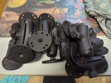 Lot Of 10 3" Ram Mounts Size 1" Double Socket Ball  W Circle Ends  Used