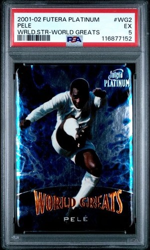 2001 FUTERA PLATINUM WORLD STARS WORLD GREATS WG2 PELE PSA 5  565 of 2000 brazil