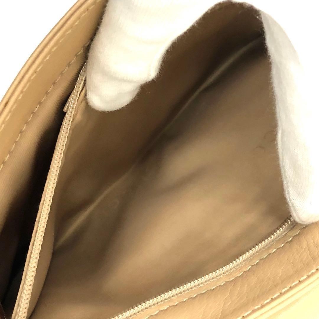 GUCCI All Leather Beige Chain Shoulder Bag Women's Authentic Vintage thumbnail 11