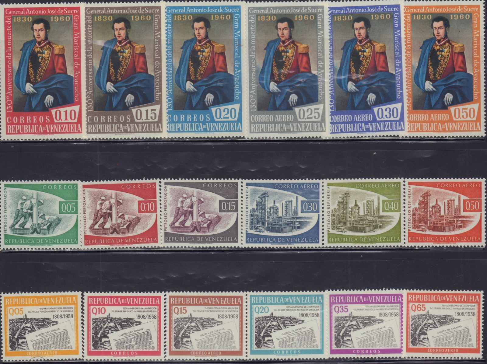VENEZUELA 1960 MINT LH SETS
