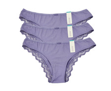 M&S Brazilian Cotton Stretch 3 Pack Knickers Womens Underwear