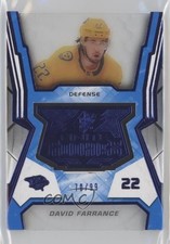 2021-22 SPx Finite Rookies Platinum 70/99 David Farrance #F-11 18gt