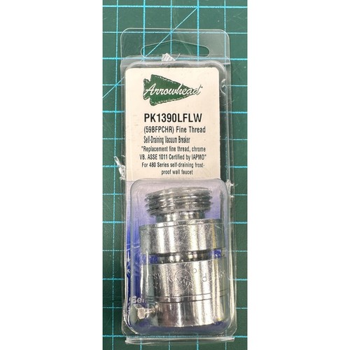 Arrowhead PK1390LFLW Fine Thread Self-Draining Vacuum Breaker Chrome 59BFPCHR