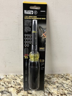 Klein Tools 32500HDRT Impact Ratcheting Screwdriver/Nut Driver 11-In-1 Set