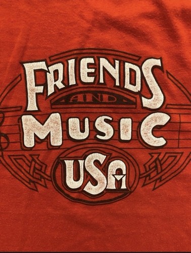 Screen Stars, Vintage 1980s Screen Stars Friends in Music USA T-Shirt - Red - Size XL