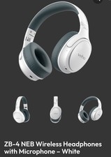Image of Veho ZB-4 NEB wireless headphones with Microphone - White