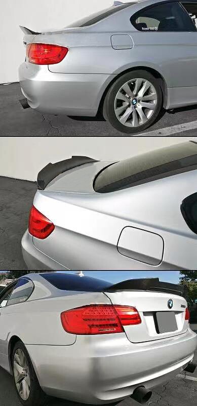 Fit 2007-2012 BMW E92 M3 335i 328i 2DR PSM Style Real Carbon Fiber Trunk Spoiler