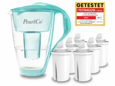 GLAS Wasserfilter - Halbjahres-Paket inkl. 6 PearlCo classic Filterkartuschen