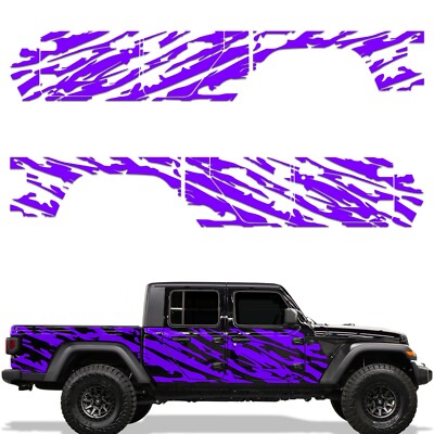 Custom Vinyl Decal Wrap Kit for 2020 Jeep Gladiator WAVY PURPLE