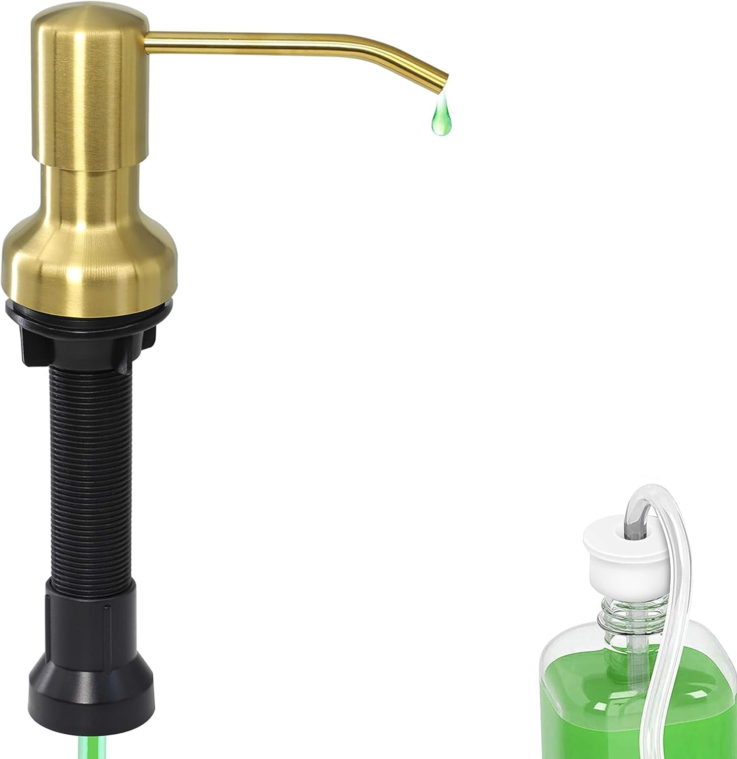 Gold Brushed Nickel Kitchen Sink Soap Dispenser with 47