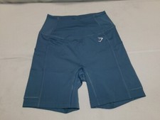 G172 GYMSHARK Pocket Shorts Denim Blue Womens Size Small