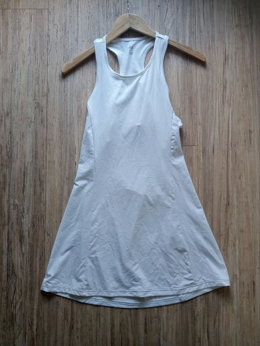 H M Sports Tennis Dress With Cut Out Size M White NWOT eBay