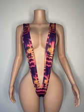 Exotic Dancewear Stripper Wear SwimWear Miami Slingshot One Piece