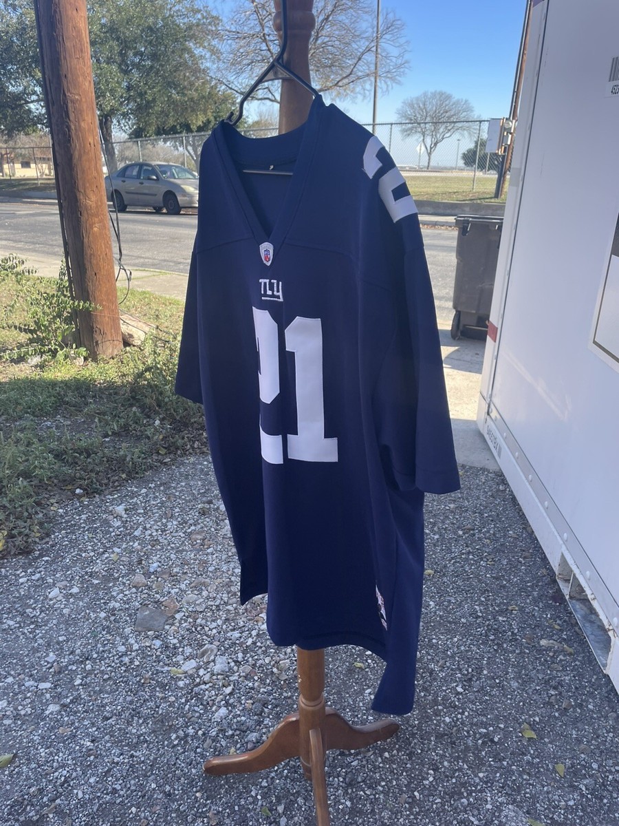 New York Giants NFL Jersey #21 Tiki Barber Throwbacks Mitchell