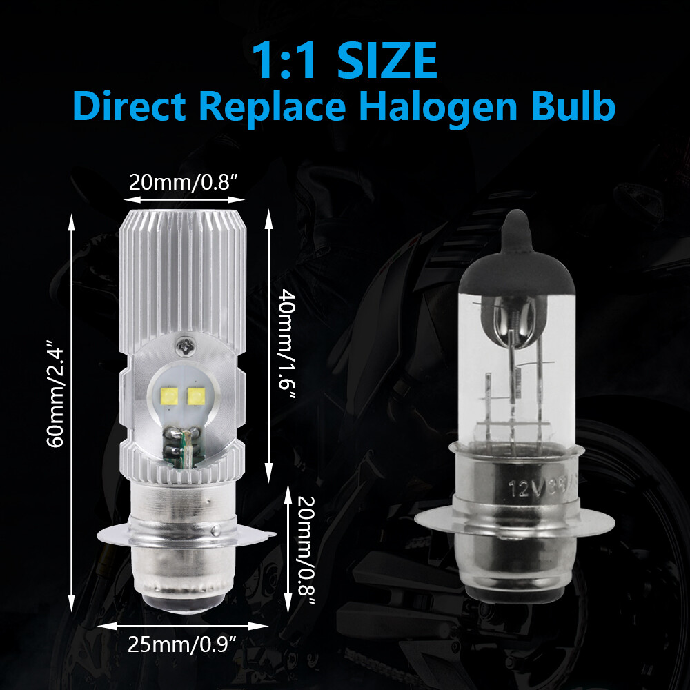 For Yamaha Warrior 350 YFM350X 19872004 2x LED Headlights Bulbs Hi/Low