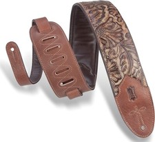 Levy's Leathers M4WP-002 Sundance 3" wide Leather Guitar Strap - Palm Pecan
